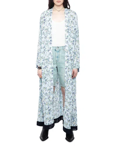 Zadig & Voltaire Long Kimono In Gray