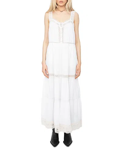 Zadig & Voltaire Long Lingerie Inspired Dress In White