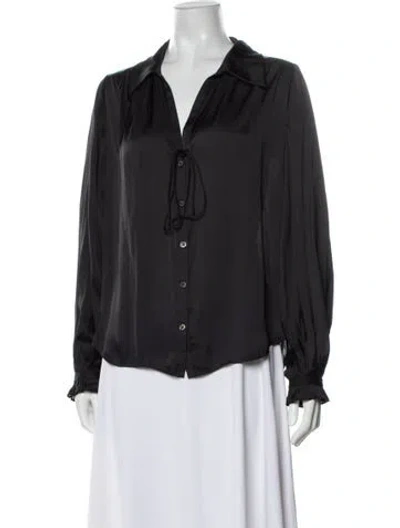 Pre-owned Zadig & Voltaire Long Sleeve Blouse In Black