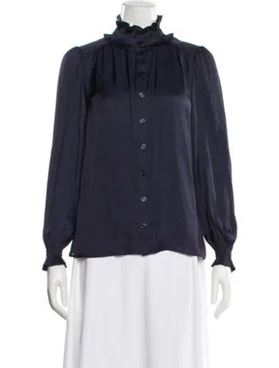 Pre-owned Zadig & Voltaire Long Sleeve Blouse In Blue