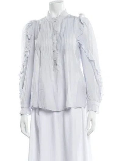 Pre-owned Zadig & Voltaire Long Sleeve Blouse In Blue