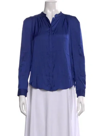 Pre-owned Zadig & Voltaire Long Sleeve Blouse In Blue
