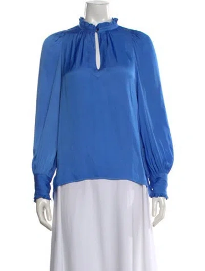 Pre-owned Zadig & Voltaire Long Sleeve Blouse In Blue