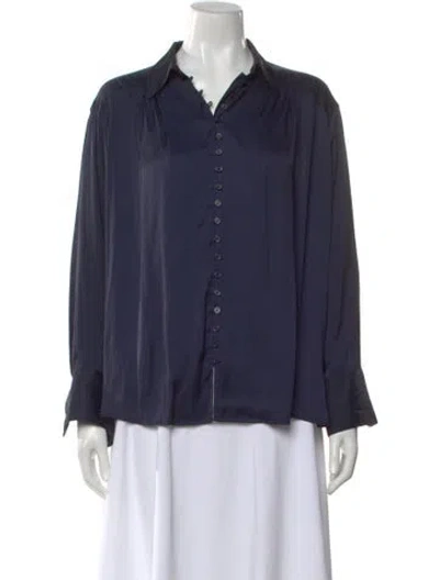 Pre-owned Zadig & Voltaire Long Sleeve Blouse In Blue