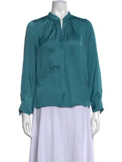 Pre-owned Zadig & Voltaire Long Sleeve Blouse In Blue