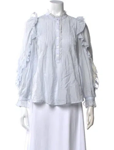 Pre-owned Zadig & Voltaire Long Sleeve Blouse In Blue