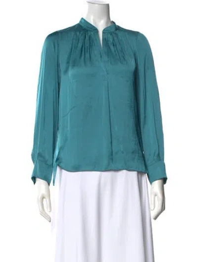 Pre-owned Zadig & Voltaire Long Sleeve Blouse In Blue
