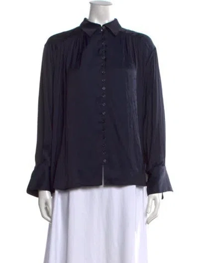 Pre-owned Zadig & Voltaire Long Sleeve Blouse In Blue