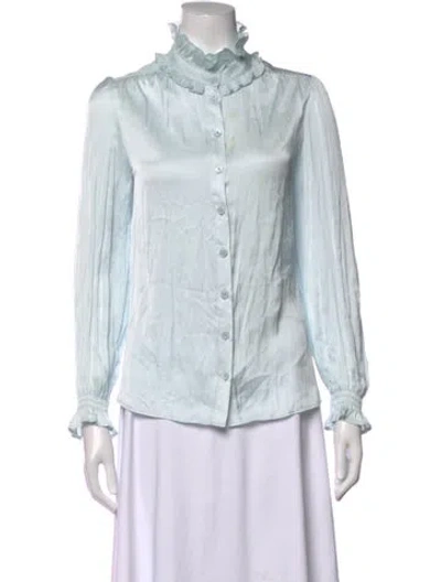 Pre-owned Zadig & Voltaire Long Sleeve Blouse In Blue