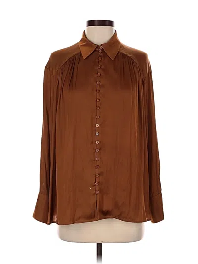 Pre-owned Zadig & Voltaire Long Sleeve Blouse In Brown