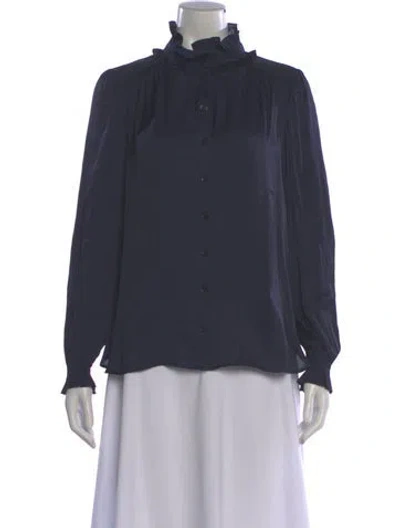 Pre-owned Zadig & Voltaire Long Sleeve Blouse In Gray
