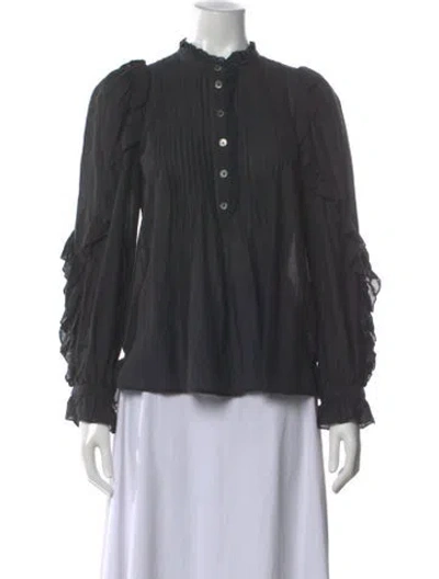 Pre-owned Zadig & Voltaire Long Sleeve Blouse In Gray