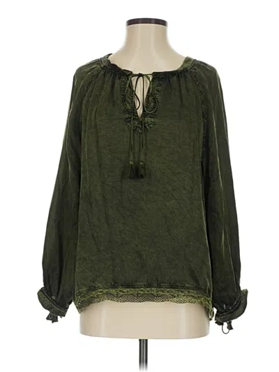 Pre-owned Zadig & Voltaire Long Sleeve Blouse In Green