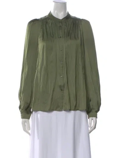 Pre-owned Zadig & Voltaire Long Sleeve Blouse In Green
