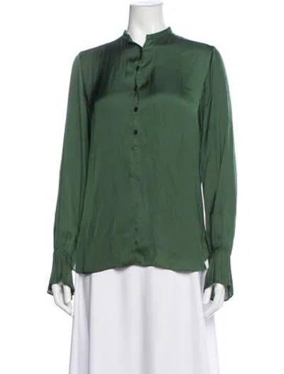 Pre-owned Zadig & Voltaire Long Sleeve Blouse In Green