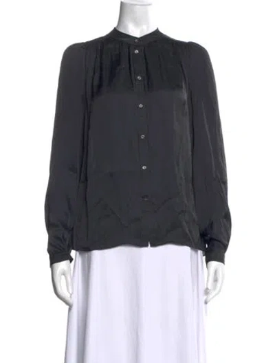 Pre-owned Zadig & Voltaire Long Sleeve Blouse In Grey
