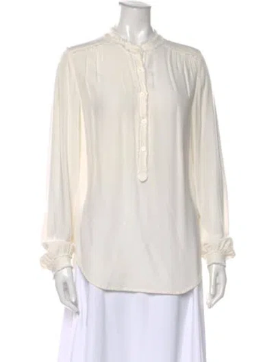 Pre-owned Zadig & Voltaire Long Sleeve Blouse In Neutral