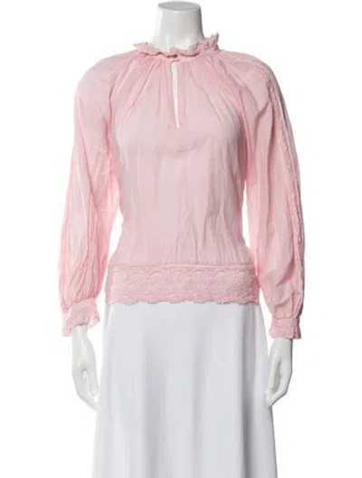 Pre-owned Zadig & Voltaire Long Sleeve Blouse In Pink