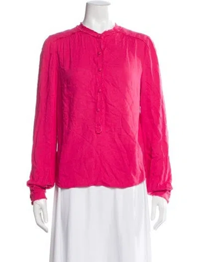 Pre-owned Zadig & Voltaire Long Sleeve Blouse In Pink