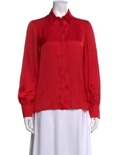 Pre-owned Zadig & Voltaire Long Sleeve Blouse In Red