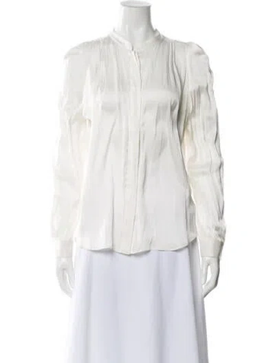 Pre-owned Zadig & Voltaire Long Sleeve Blouse W/ Tags In White