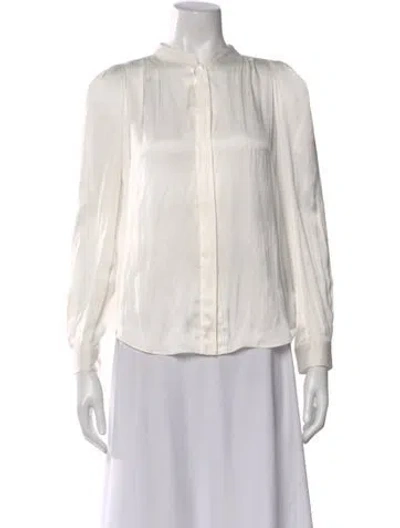 Pre-owned Zadig & Voltaire Long Sleeve Blouse In White