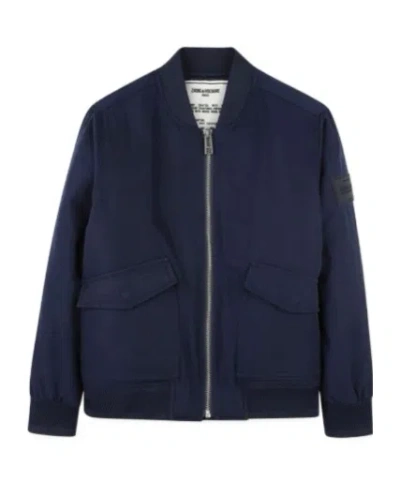 Zadig & Voltaire Long Sleeve Casual Jacket In Black