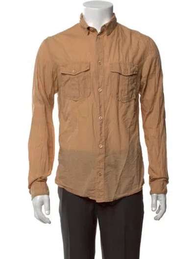 Pre-owned Zadig & Voltaire Long Sleeve Dress Shirt In Brown/neutrals