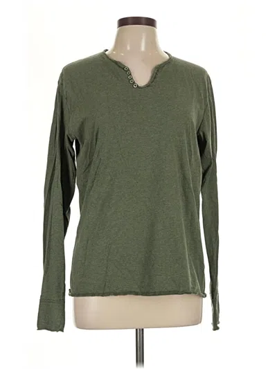Pre-owned Zadig & Voltaire Long Sleeve Henley Shirt In Green