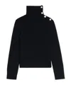 Zadig & Voltaire High-neck Embellished-button Sweater In Black