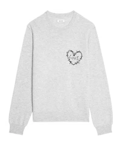 Zadig & Voltaire Long Sleeve Sweater In White