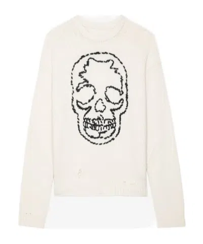 Zadig & Voltaire Long Sleeve Sweater In White