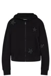 Zadig & Voltaire Knitwear With Hooded Design And Star Embellishments In Black