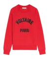 Zadig & Voltaire Womens Branded Round-neck Cotton-blend Sweatshirt Love Xs In Red