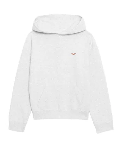 Zadig & Voltaire Long-sleeve Hooded Sweatshirt In White