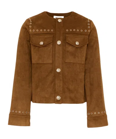 Zadig & Voltaire Long-sleeve Jacket In Brown