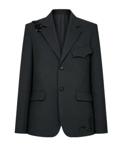 Zadig & Voltaire Long-sleeved Suit Jacket In Black