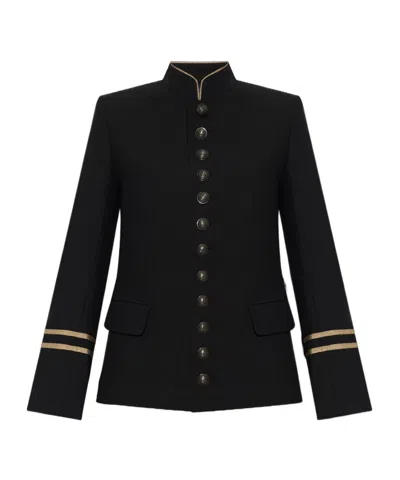 Zadig & Voltaire Long-sleeved Suit Jacket In Black