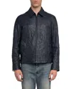 Zadig & Voltaire Loumy Crinkle Leather Jacket In Black