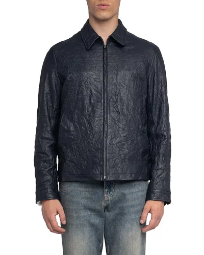 ZADIG & VOLTAIRE LOUMY CRINKLE LEATHER JACKET