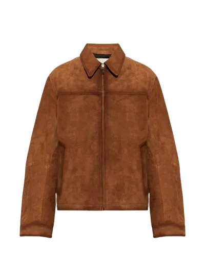 Zadig & Voltaire Loumy Leather Jacket In Brown