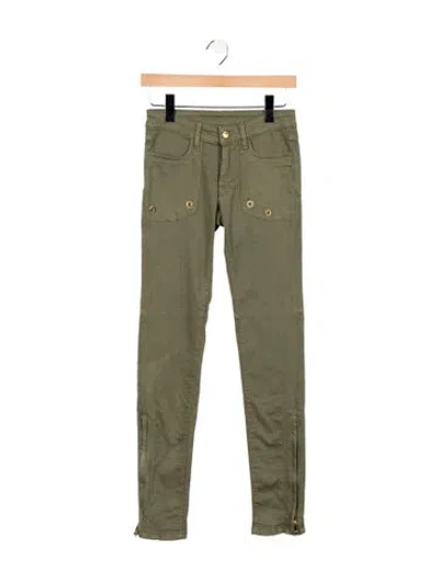 Pre-owned Zadig & Voltaire Low-rise Skinny Leg Jeans In Green