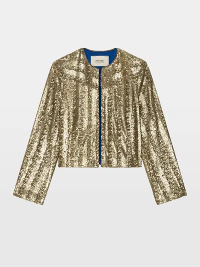 Zadig & Voltaire Luxilo Jacket In Gold