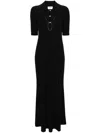 Zadig & Voltaire Lysa Ribbed-knit Maxi Dress In 黑色
