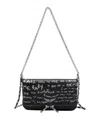 Zadig & Voltaire Womens Black Rocky Ii Graffiti Leather Cross-body Bag In Black