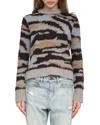 Zadig & Voltaire Malty Merino Wool Crewneck Sweater In Gray