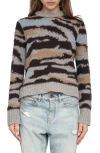 Zadig & Voltaire Malty Merino Wool Crewneck Sweater In Multi