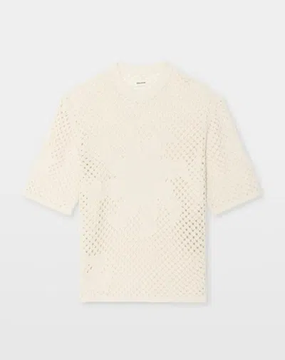 Zadig & Voltaire Malyna Openwork T-shirt In Neutral