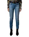 Zadig & Voltaire Mamma Denim Jeans In Medium Blue