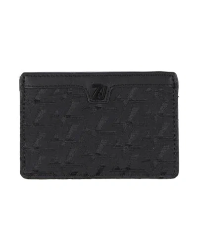 Zadig & Voltaire Man Cardholder Black Size - Leather, Textile Fibers